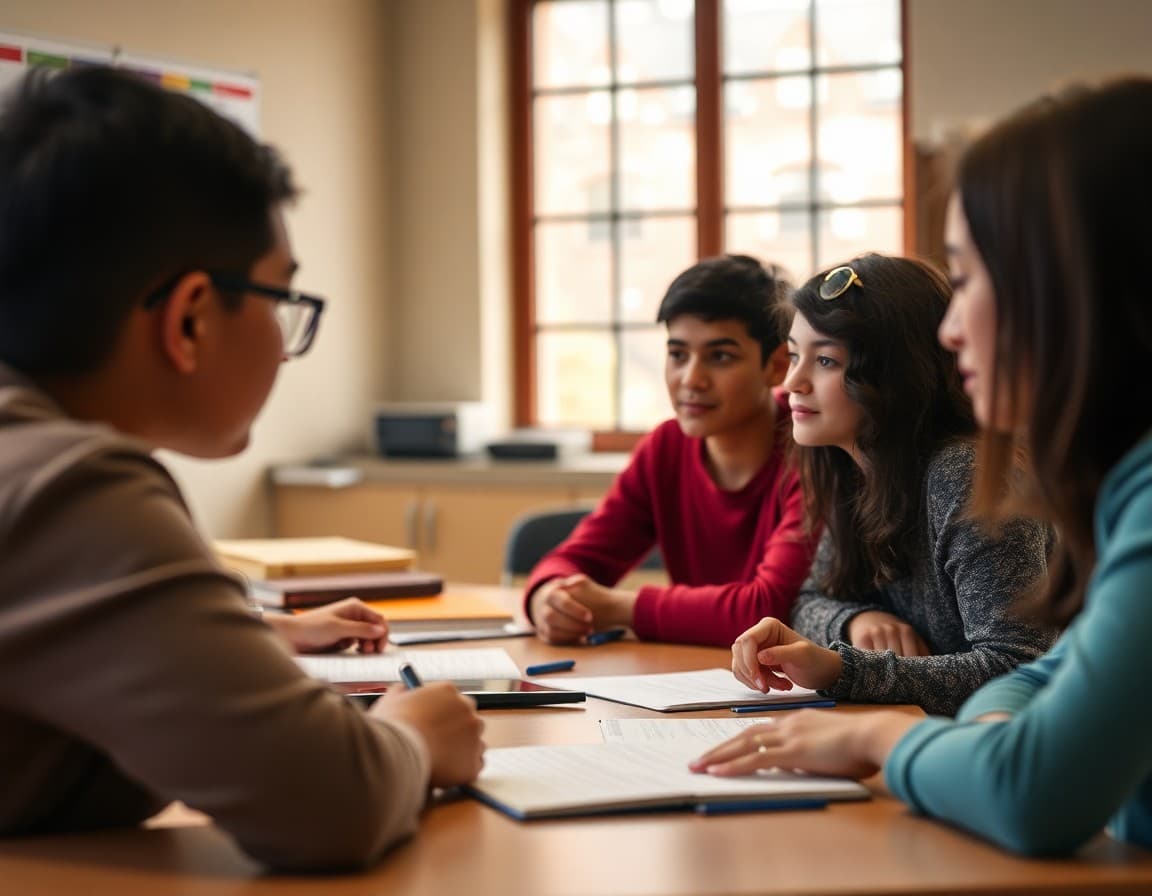 Teacher newsletter showing AP Spanish unit themes, speaking and writing tasks, and exam format overview