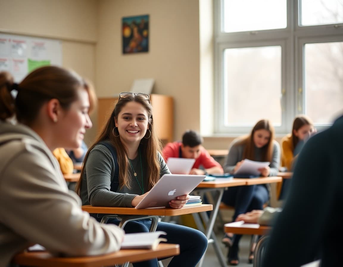High school elective course newsletter showing course description, student projects, and college relevance