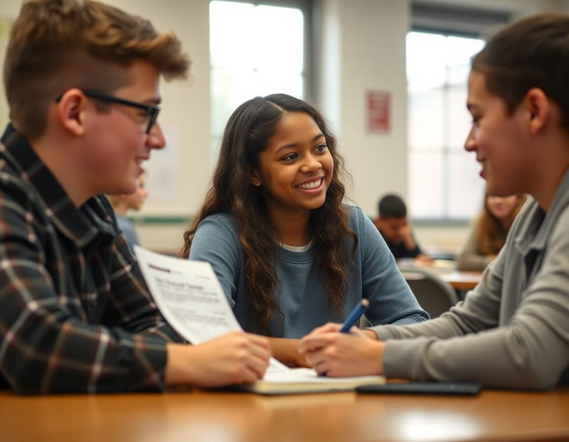 High school recommendation letter newsletter showing student brag sheet format and teacher request timeline