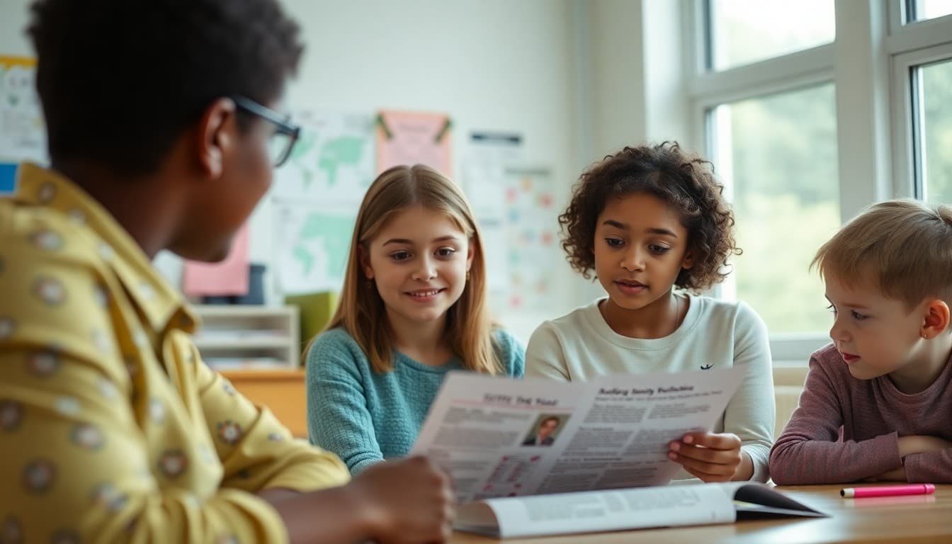 Gifted teacher updating parents on advanced learning opportunities in kindergarten newsletter