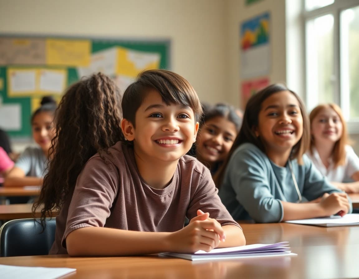 Middle school students excited to begin a new financial literacy curriculum at the start of the school year
