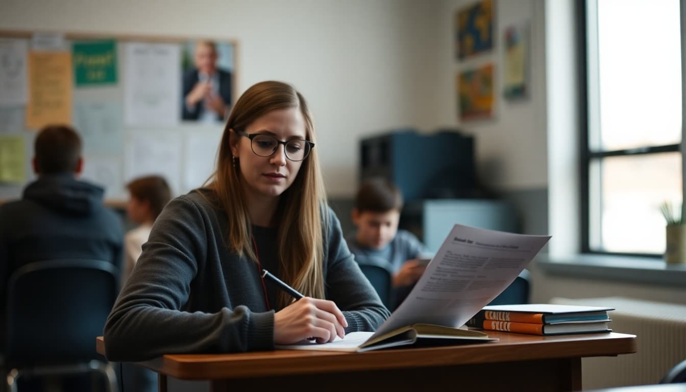 Middle school teacher in Idaho writing parent newsletter for grades 6-8 students