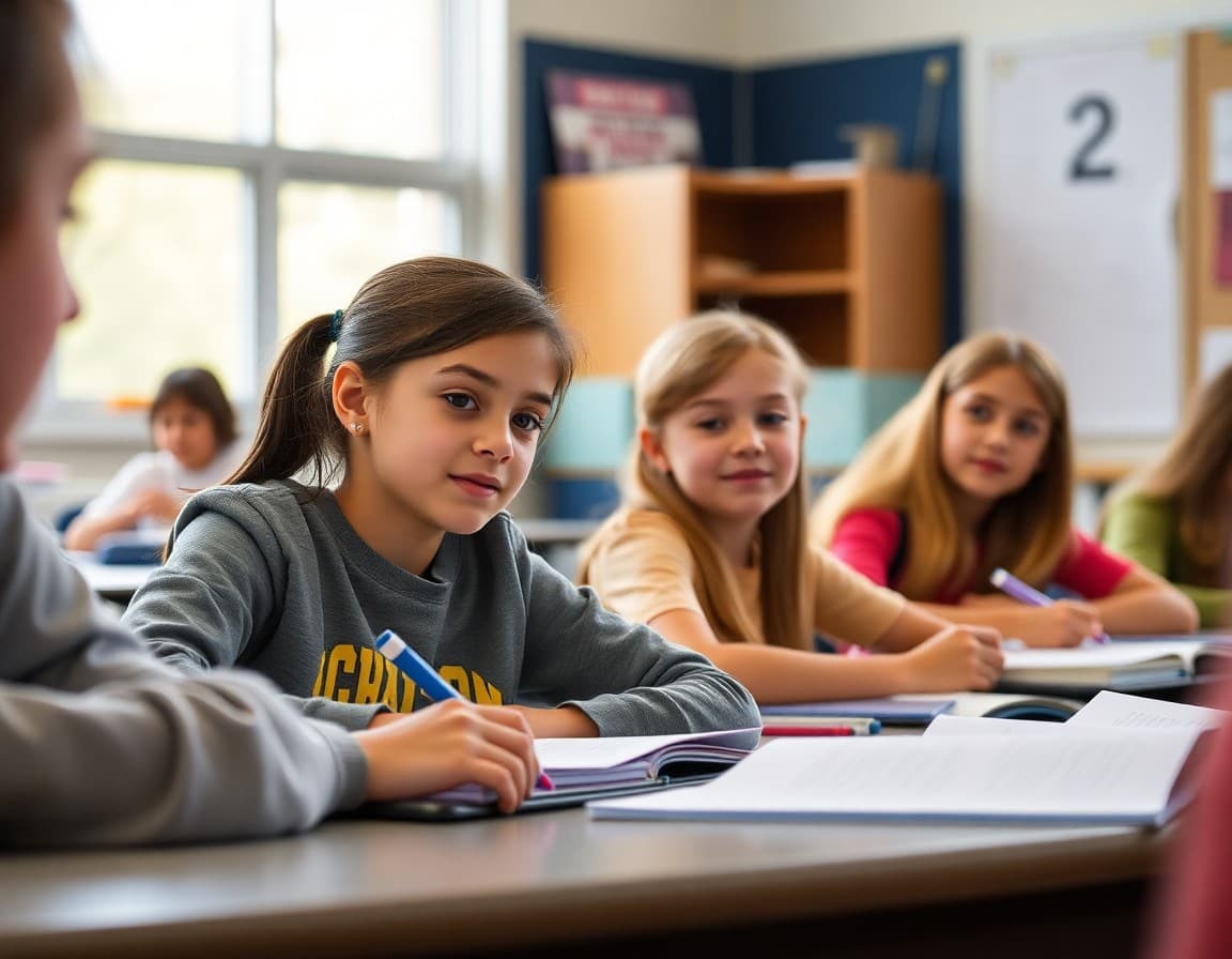 West Virginia middle school newsletter with course updates and WVGSA preparation information for families