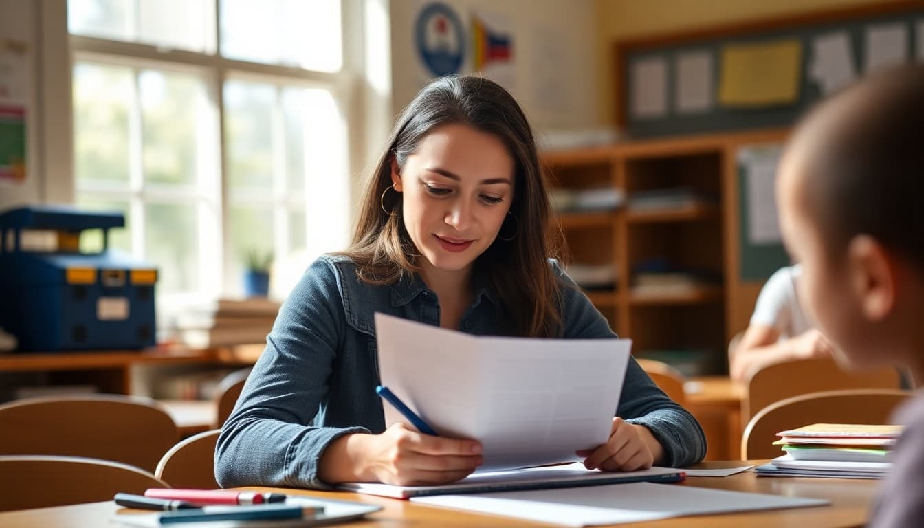 Teacher transitioning to new school writing farewell and hello newsletter to two sets of families
