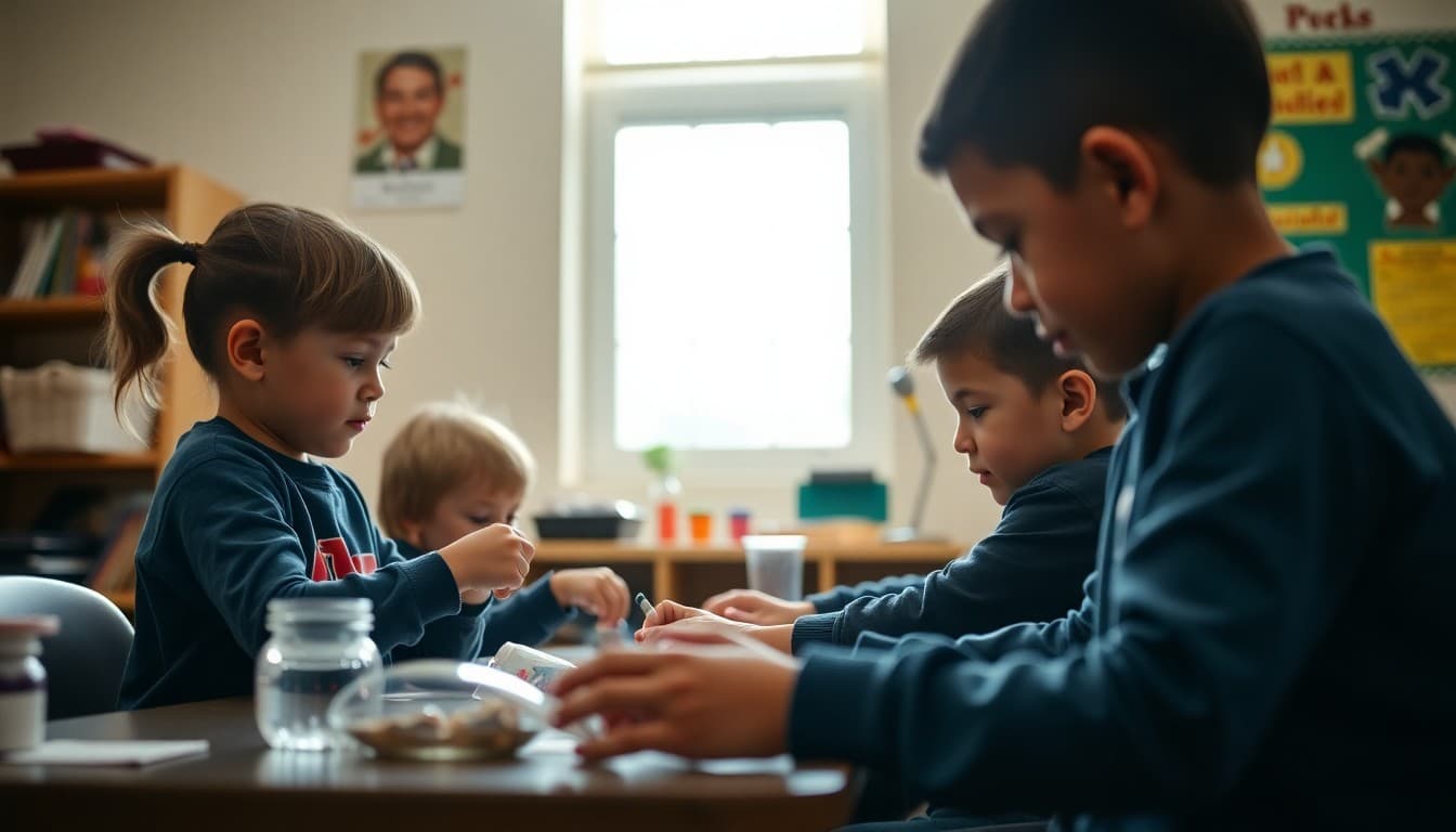 Pennsylvania Pre-K children working on a project-based activity in a Philadelphia classroom