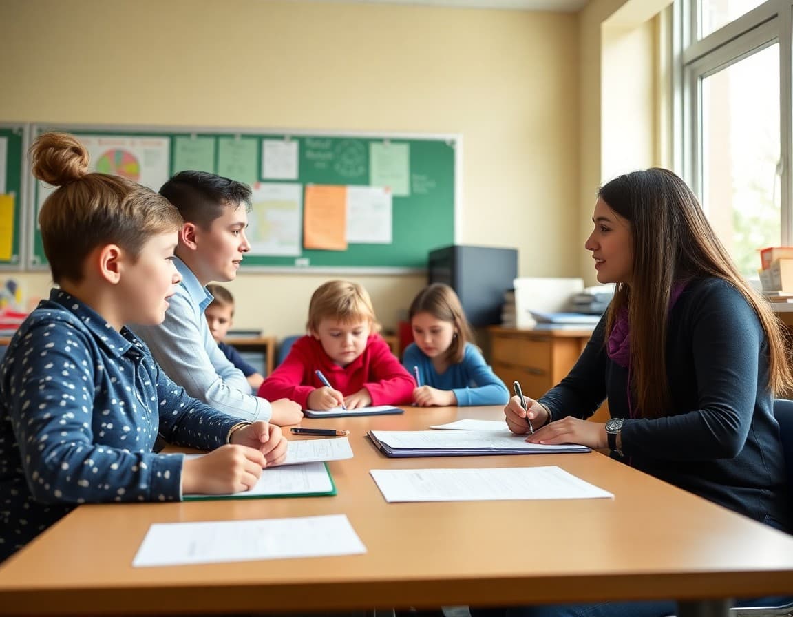 Inclusive classroom newsletter update showing co-teaching model and student support services