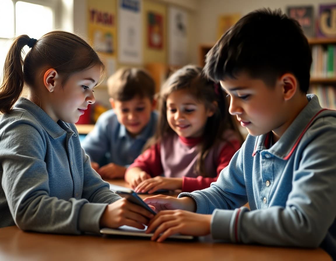 Technology newsletter update showing edtech platforms, screen time context, and digital safety tips