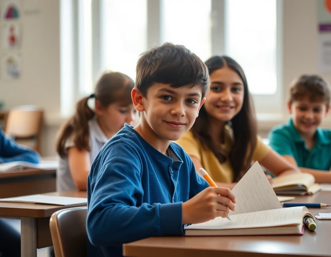 Writing newsletter update with current genre focus, student sample excerpt, and family tips
