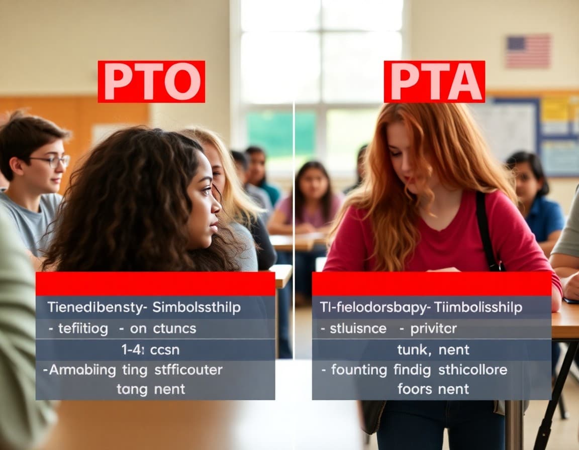 Side by side comparison chart of PTO versus PTA structure membership and funding