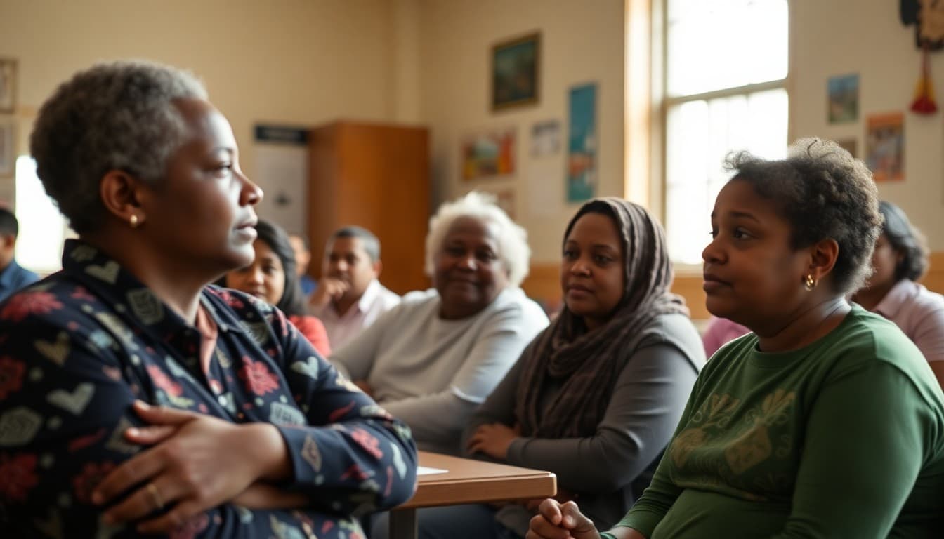 Arkansas Title I school parents at a family engagement event in a rural Delta county school