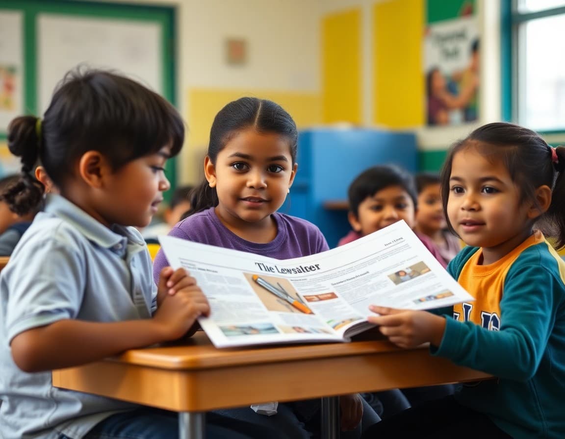 Bilingual Title I family compact and newsletter at a Colorado elementary school serving agricultural workers