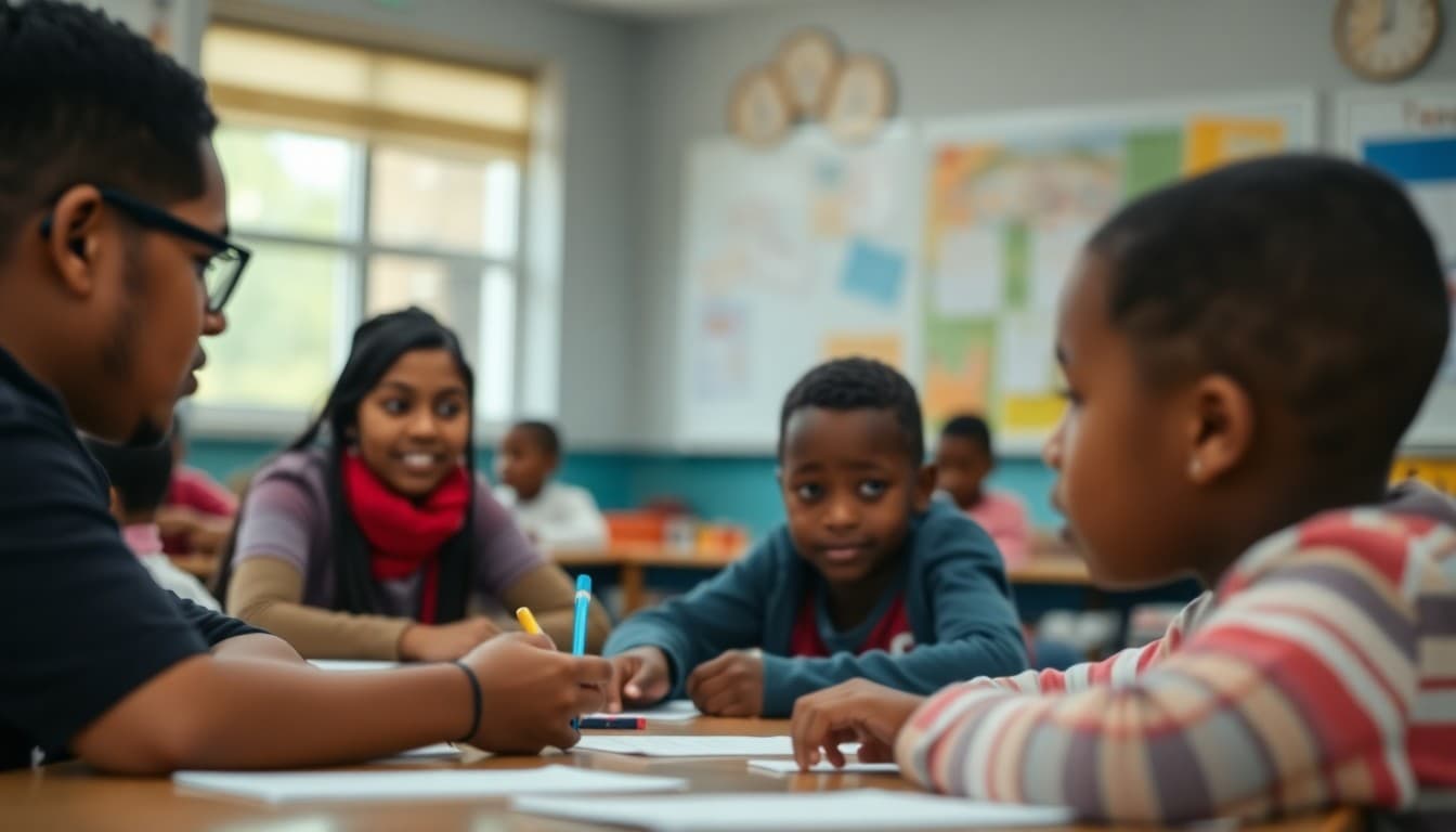 Delaware Title I school parents at a family engagement meeting in a Wilmington elementary school