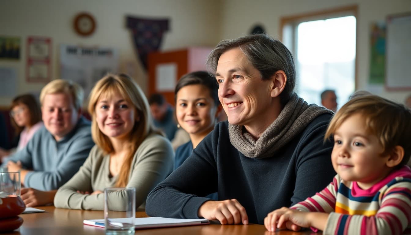 Idaho Title I school families at a parent engagement night in a rural agricultural community school