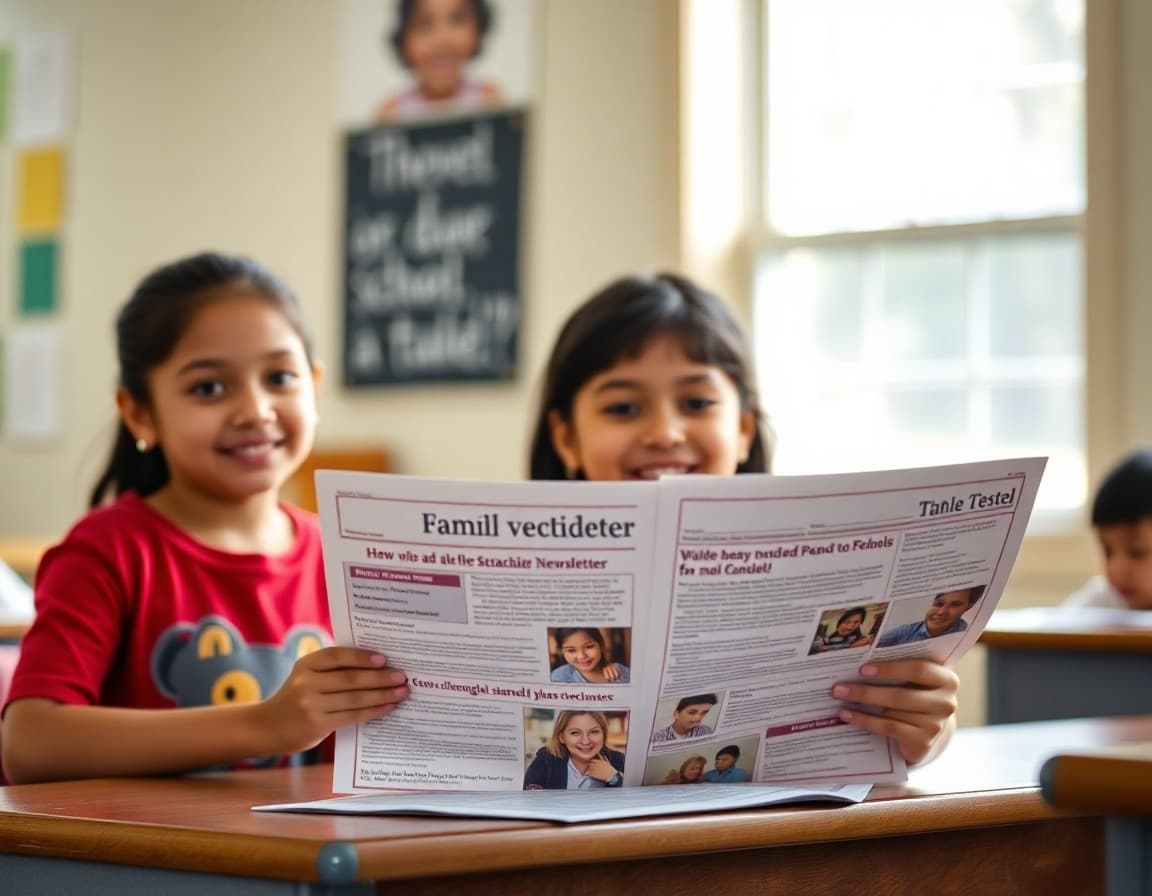 Bilingual Title I family compact and school newsletter at a North Carolina rural elementary school