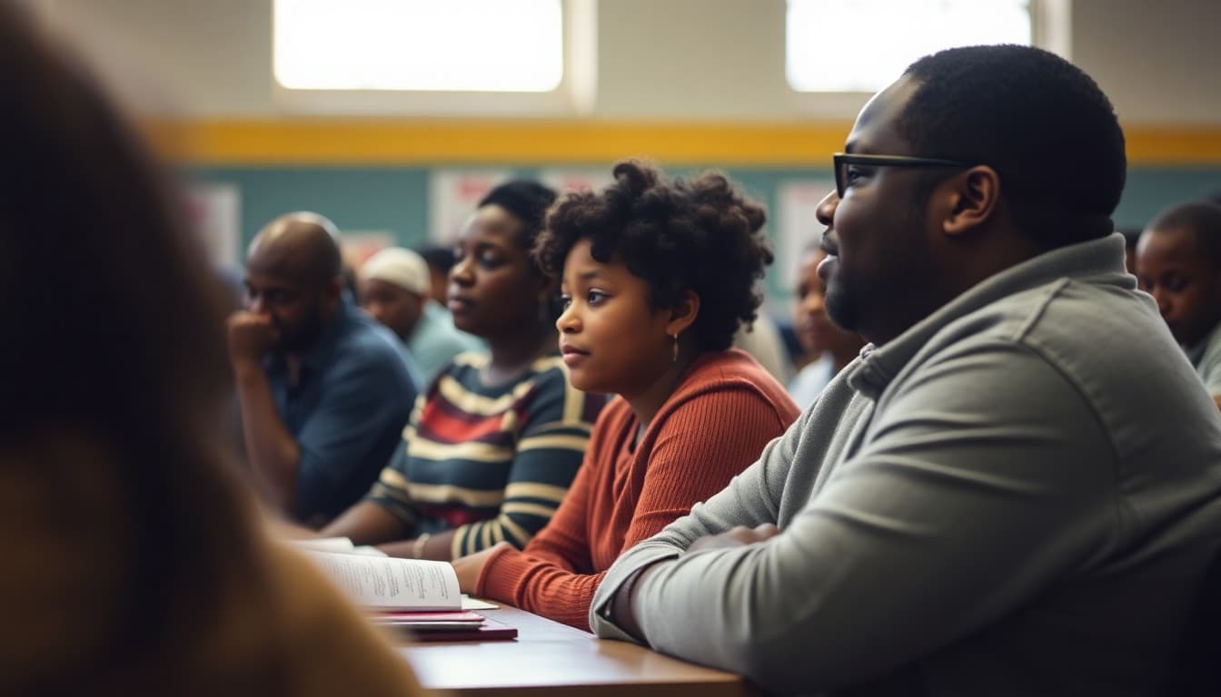 Tennessee Title I school parents at a family engagement night in a Memphis public school