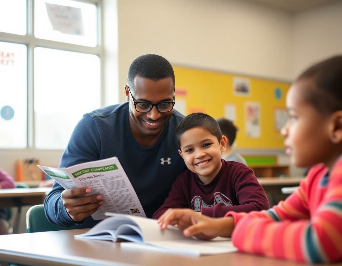 Bilingual Title I family compact and school newsletter at a Virginia rural elementary school