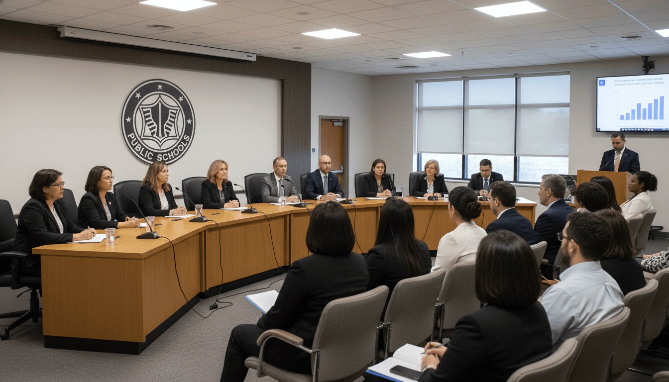 New teachers at a district orientation session learning about curriculum and school culture