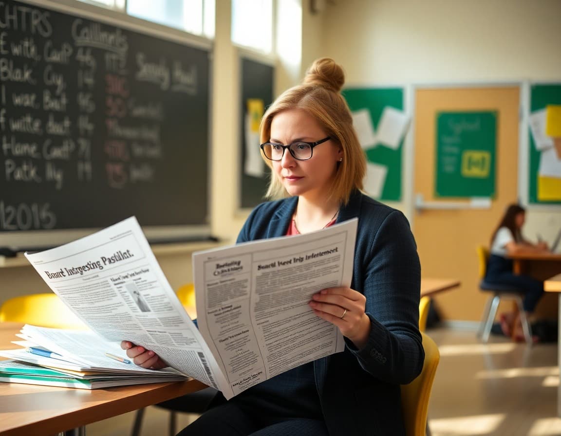 District communications coordinator preparing board meeting announcement newsletter