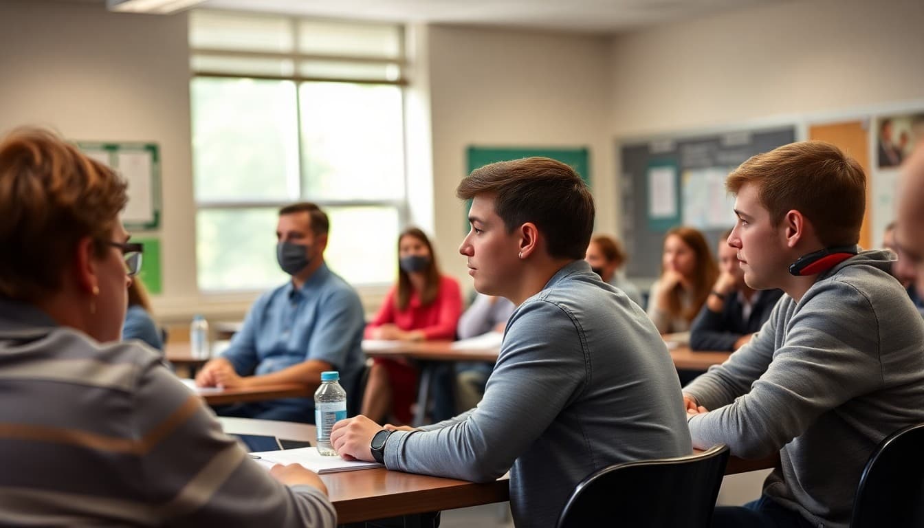 School board reviewing student social media usage guidelines at public meeting