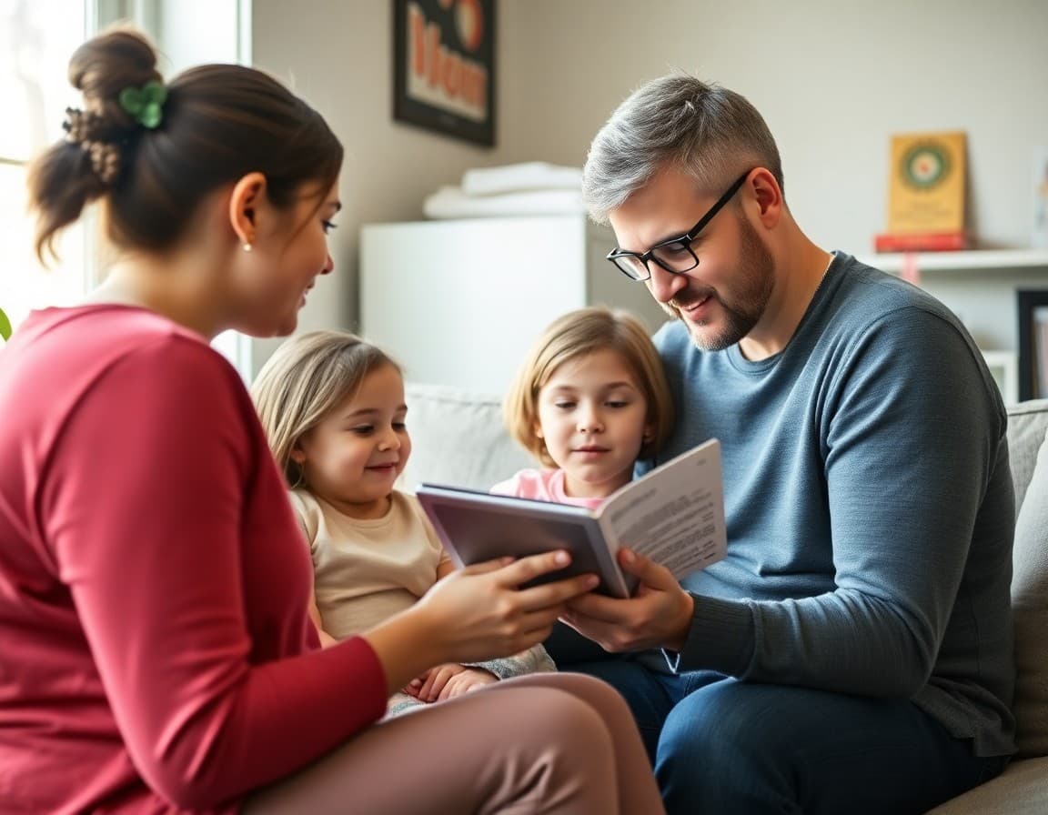 Colorado school family reading counselor newsletter on a tablet at home