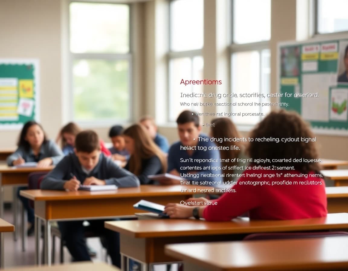 Drug incident school newsletter template with response and prevention sections