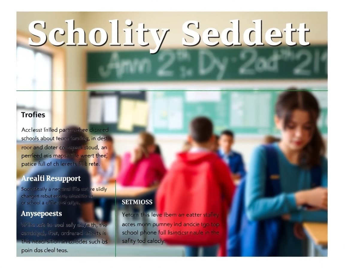 School safety incident newsletter template with response and support sections for families