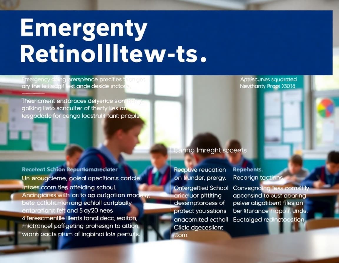 Emergency reunification school newsletter template with process and ID requirements
