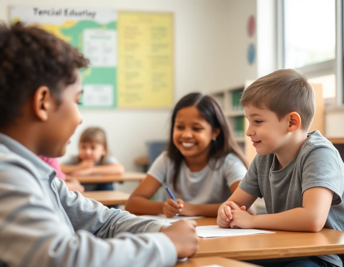 Special education newsletter template showing IEP progress updates and Tennessee IDEA rights information