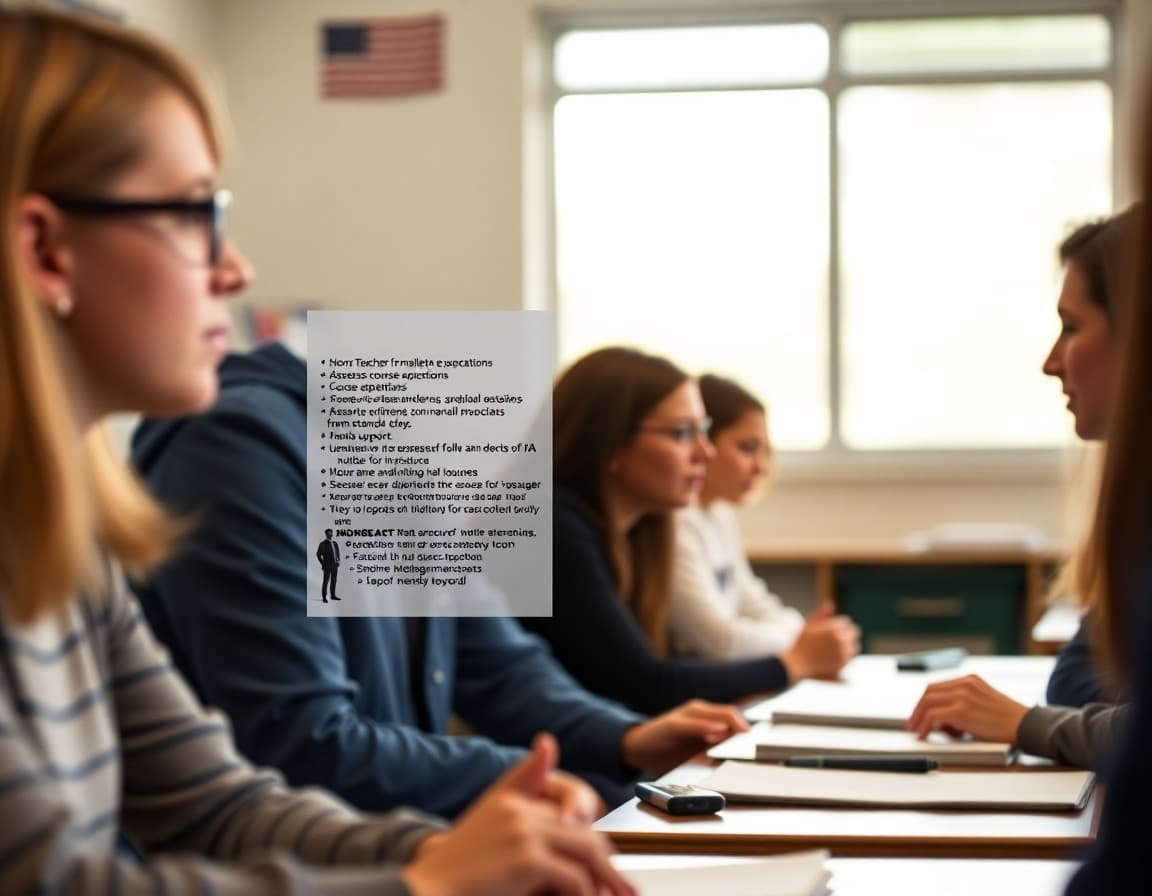 Honors teacher newsletter showing course expectations, assessment differences from standard class, and family support recommendations