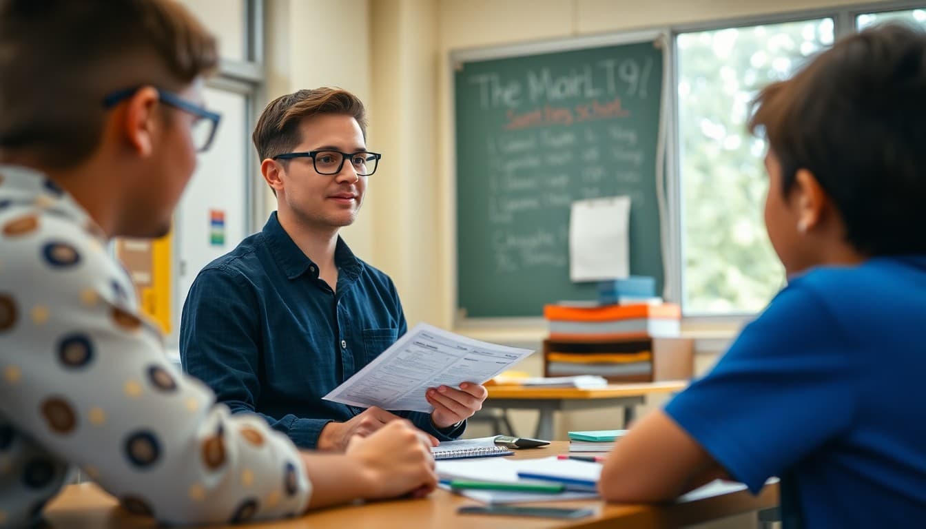 Math teacher sending summer work assignment information to students before school ends