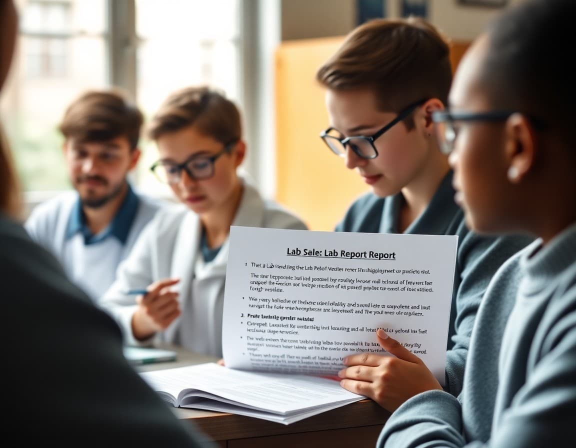 Lab report guide teacher newsletter showing each section with requirements and tips for student success