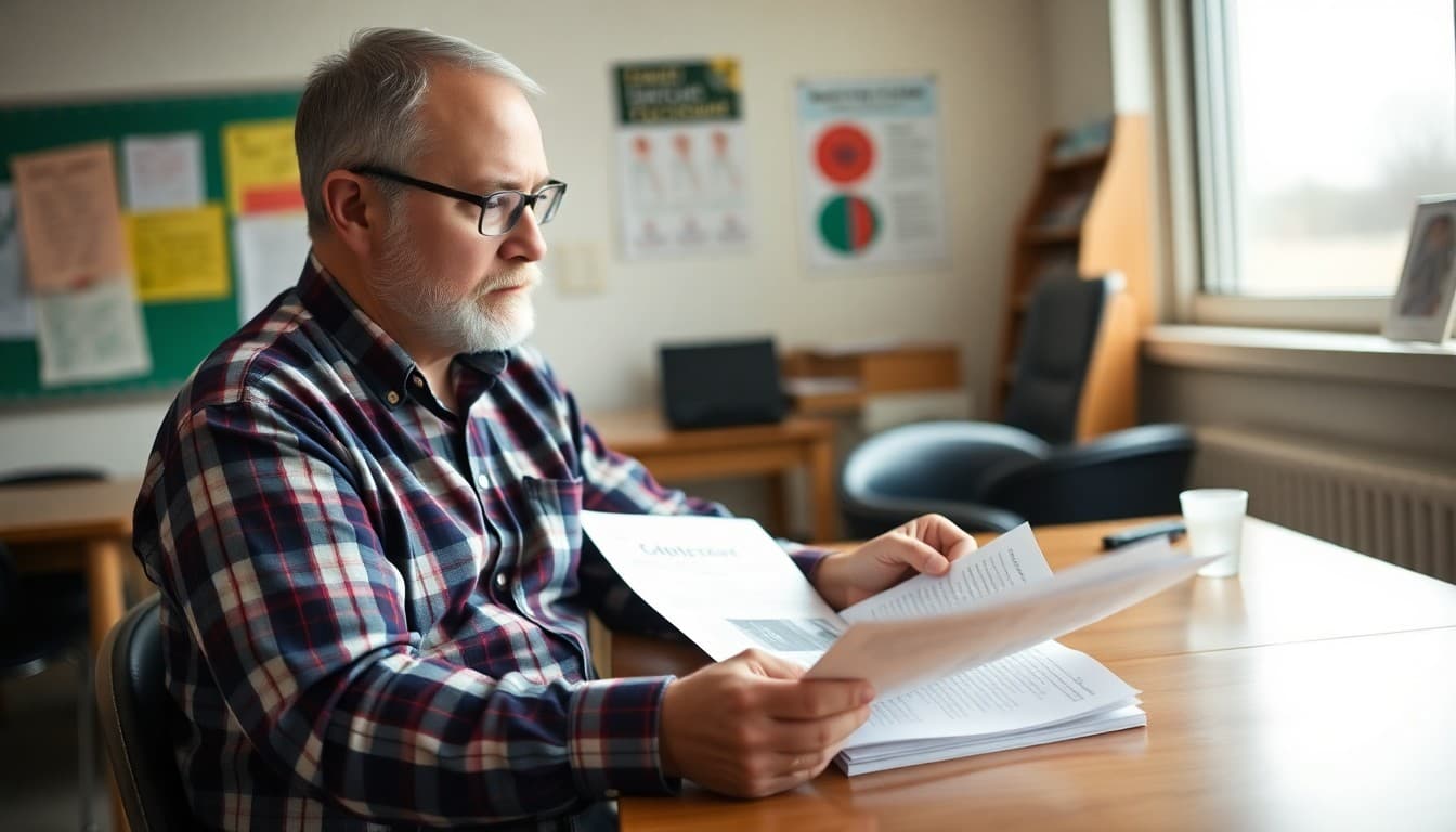 South Dakota school superintendent preparing a district-wide newsletter for rural families