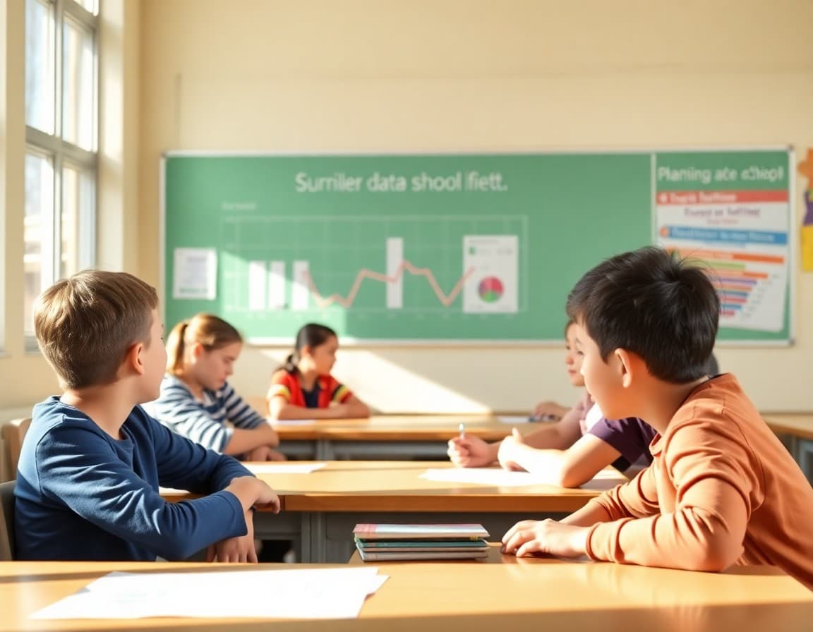 Enrollment data charts and boundary planning maps for superintendent community newsletter