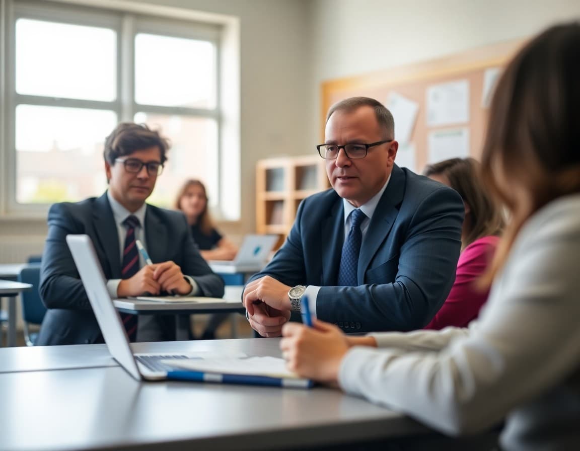 Superintendent posting a job opening update on a district communication system