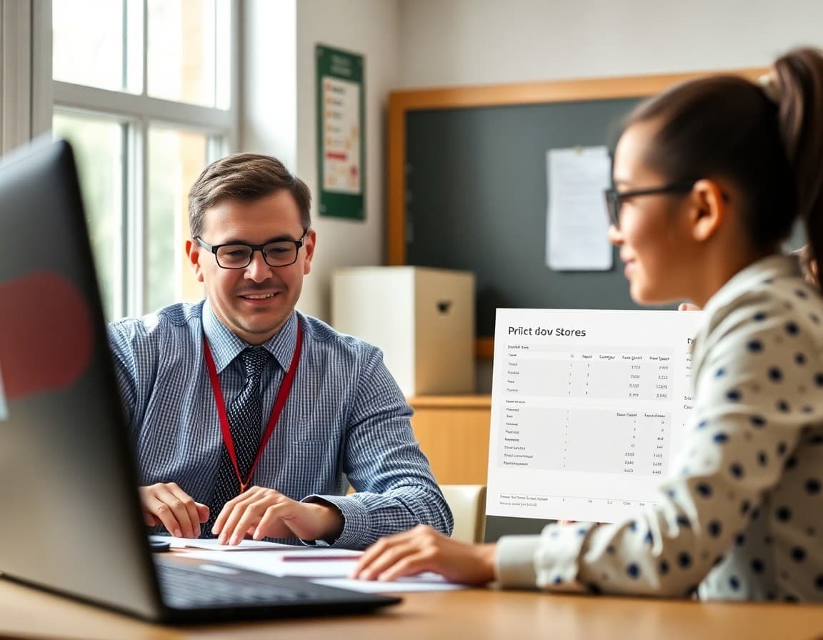 School IT coordinator reviewing email sender score data and bounce rate reports for the school domain