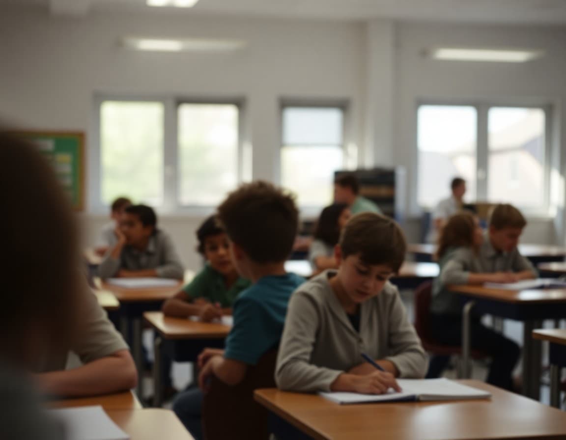 Comparison of a disorganized plain text school email versus a structured designed newsletter template